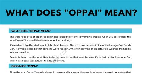 oppai meaning|Oppai Encyclopedia.